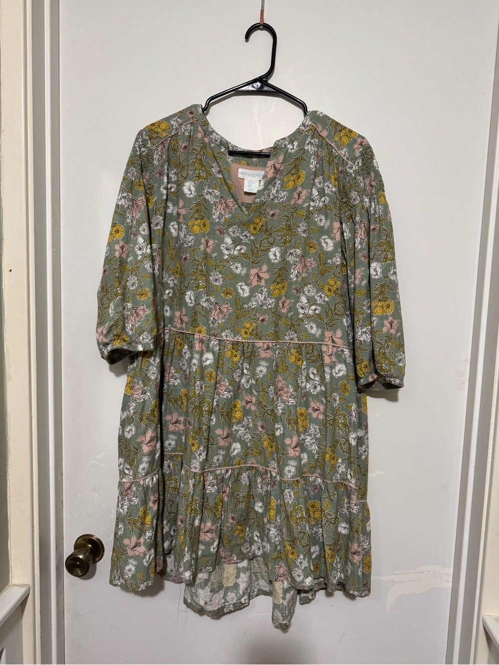 Cynthia Rowley Sage Floral Tiered Casual Dress